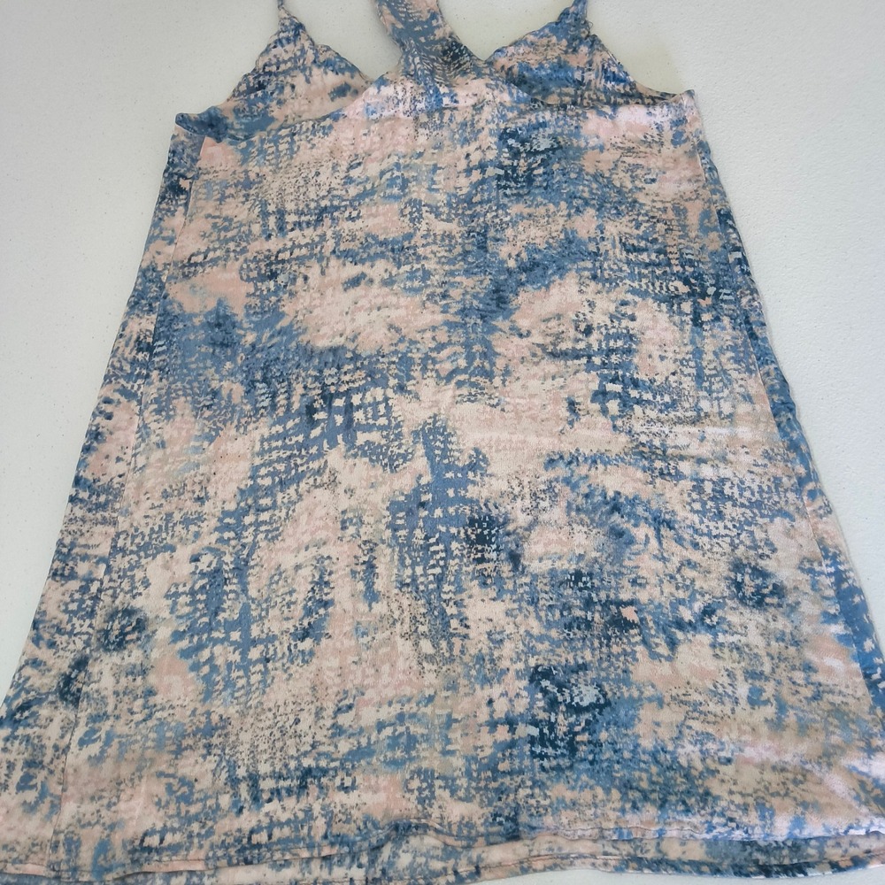 Her Entire Name Says Grace Women Blue Pink Abstract Watercolor Racerback Tank M - Picture 5 of 6